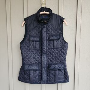 Polo by Ralph Lauren Women's Quilted Dark Blue Vest,L